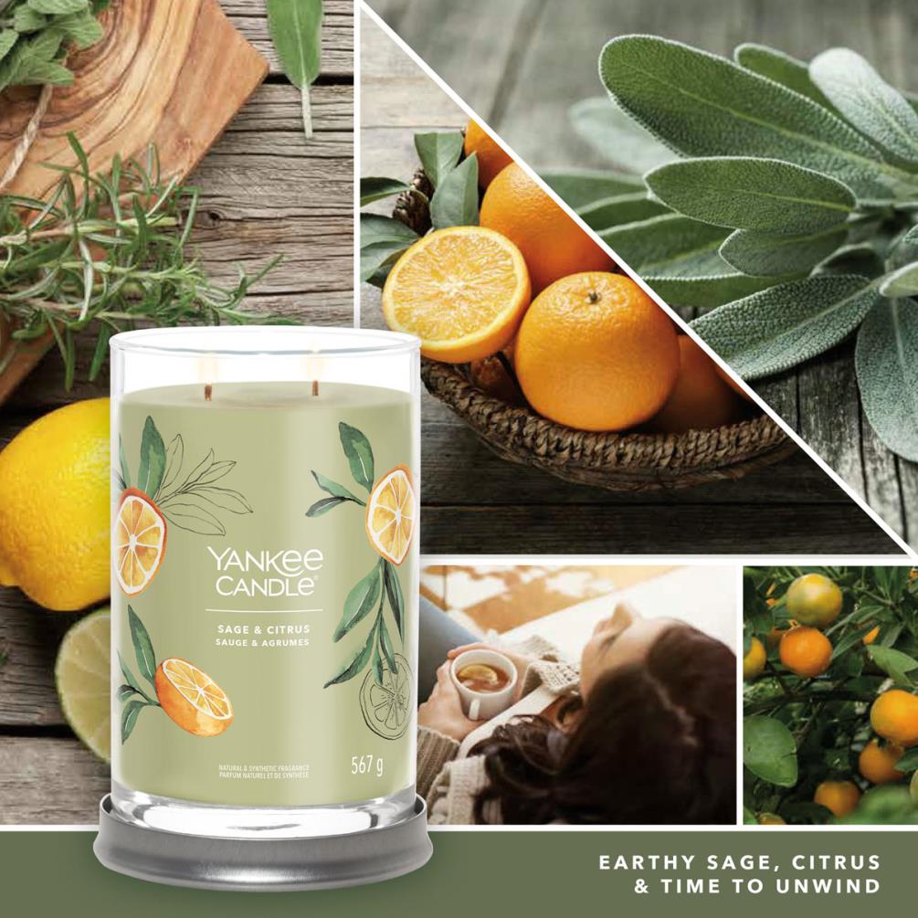 Yankee Candle Sage & Citrus Large Tumbler Jar Extra Image 2